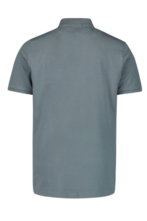 NO-EXCESS polo zip pique garment dyed